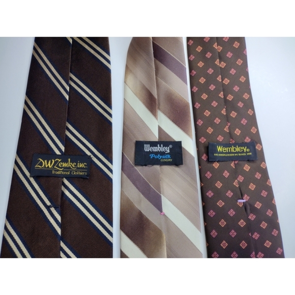 Bundle of 3 silk and silk blend ties - Picture 8 of 9
